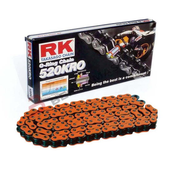 Lant RK KRO520 118 zale O-Ring Portocaliu