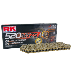 Lant motocross RK MXZ5 HCR Pin 520 118zale Gold (za prin nituire)